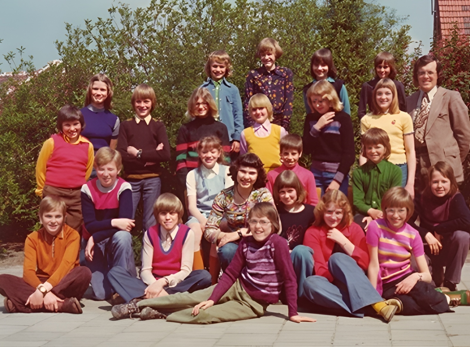 Zesde klas Mariaschool in 1974