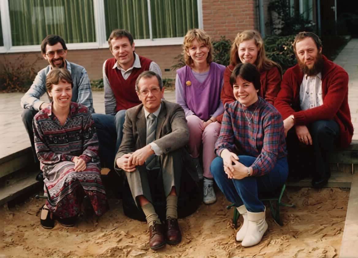 Het onderwijzersteam in 1983 van de Mariaschool Oirlo