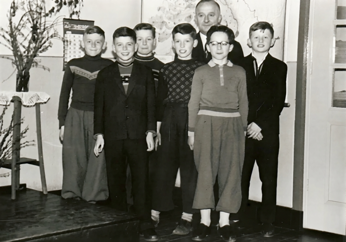 De zesde klas van de Oirlose jongensschool 1959